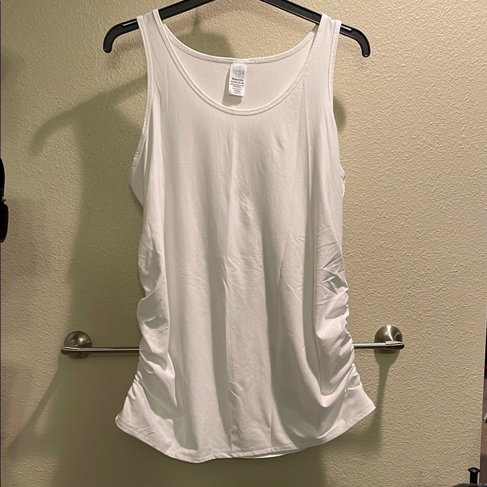 Maternity White Sleeveless Top